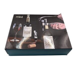 NIB Mixi‎ Wine Accessory Set Rabbit Lever Corkscrew Foil Cutter Pourer Stopper